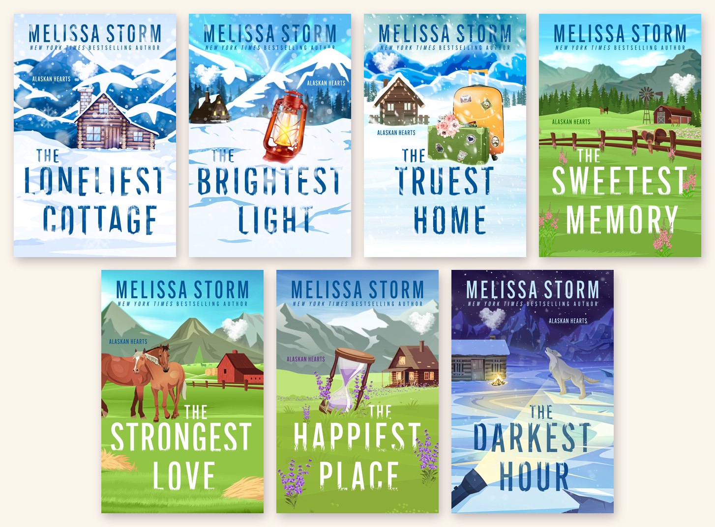 All 7 Alaskan Hearts book covers